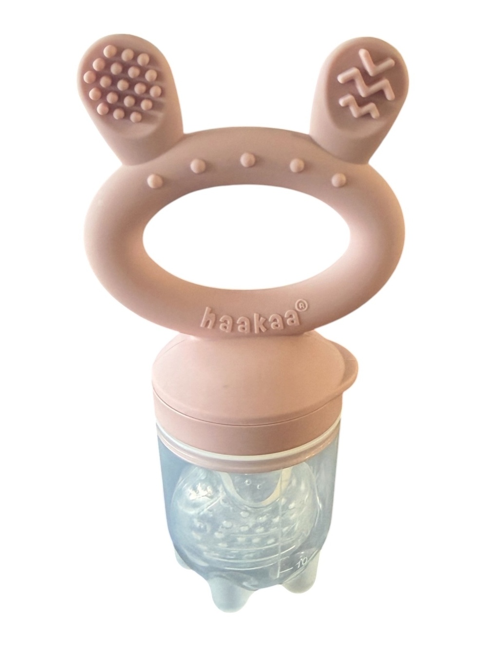 Haakaa Baby Silicone Food Feeder with Easy-to-Hold Ring Handle and ProtectiveCap